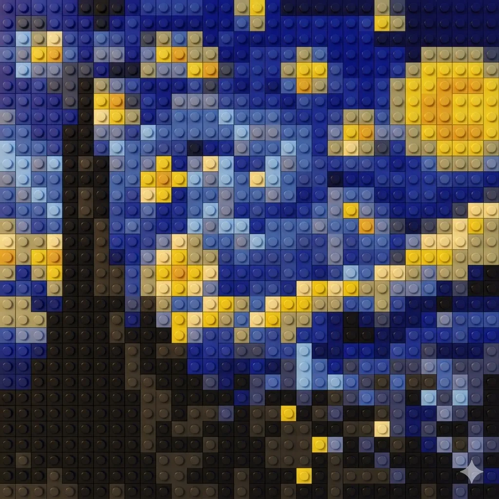La Noche Estrellada — mosaico